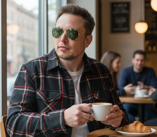 AI-generated product photography with caption for social media